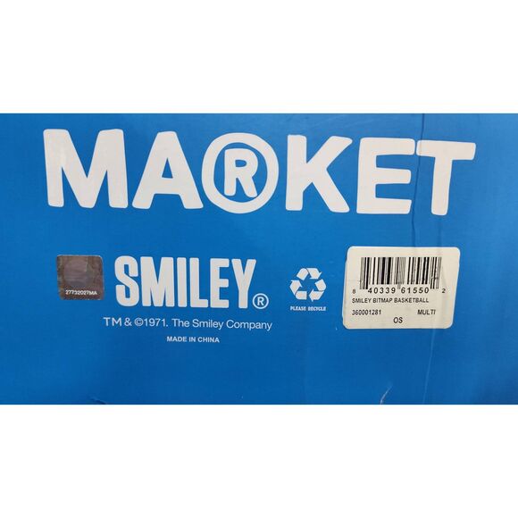 MARKET CHINATOWN MARKET SMILEY BITMAP BASKETBALL 29.5" NIB - Picture 6 of 8